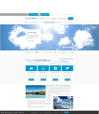 蓝色简约风 企业网页设计的优雅之道